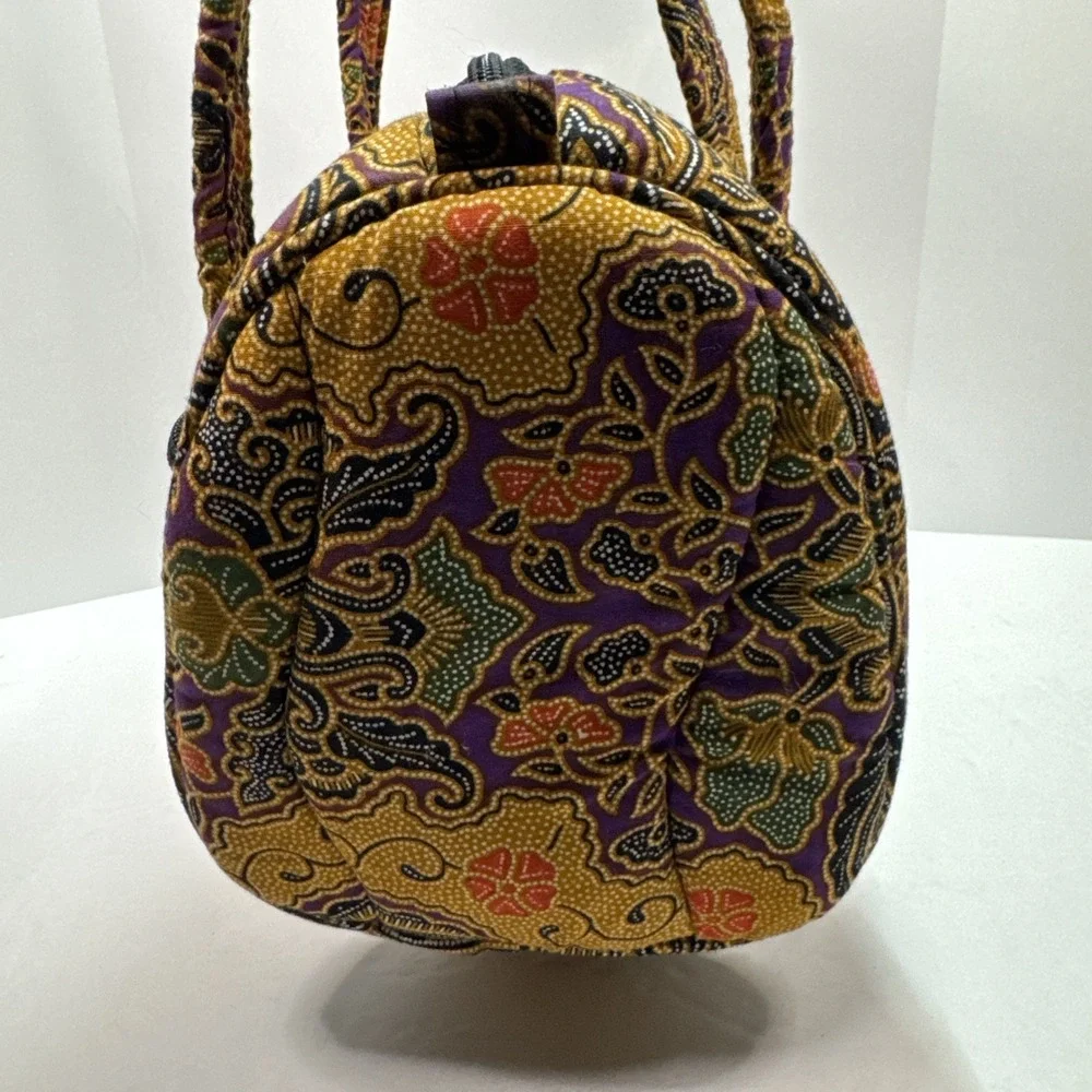 Isadora Fashions Indonesia Handbag Mini Duffel Purse Quilted 100% Cotton